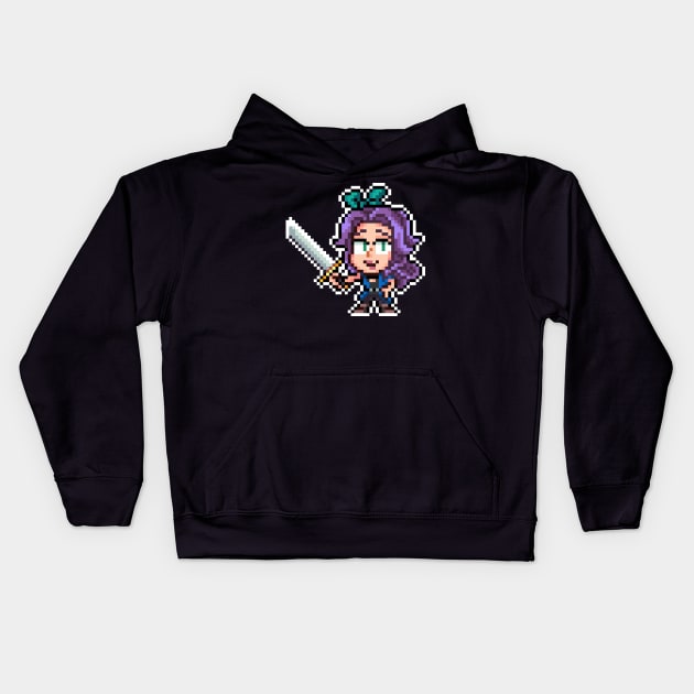 Abigail Pixel Kids Hoodie by geekmythology